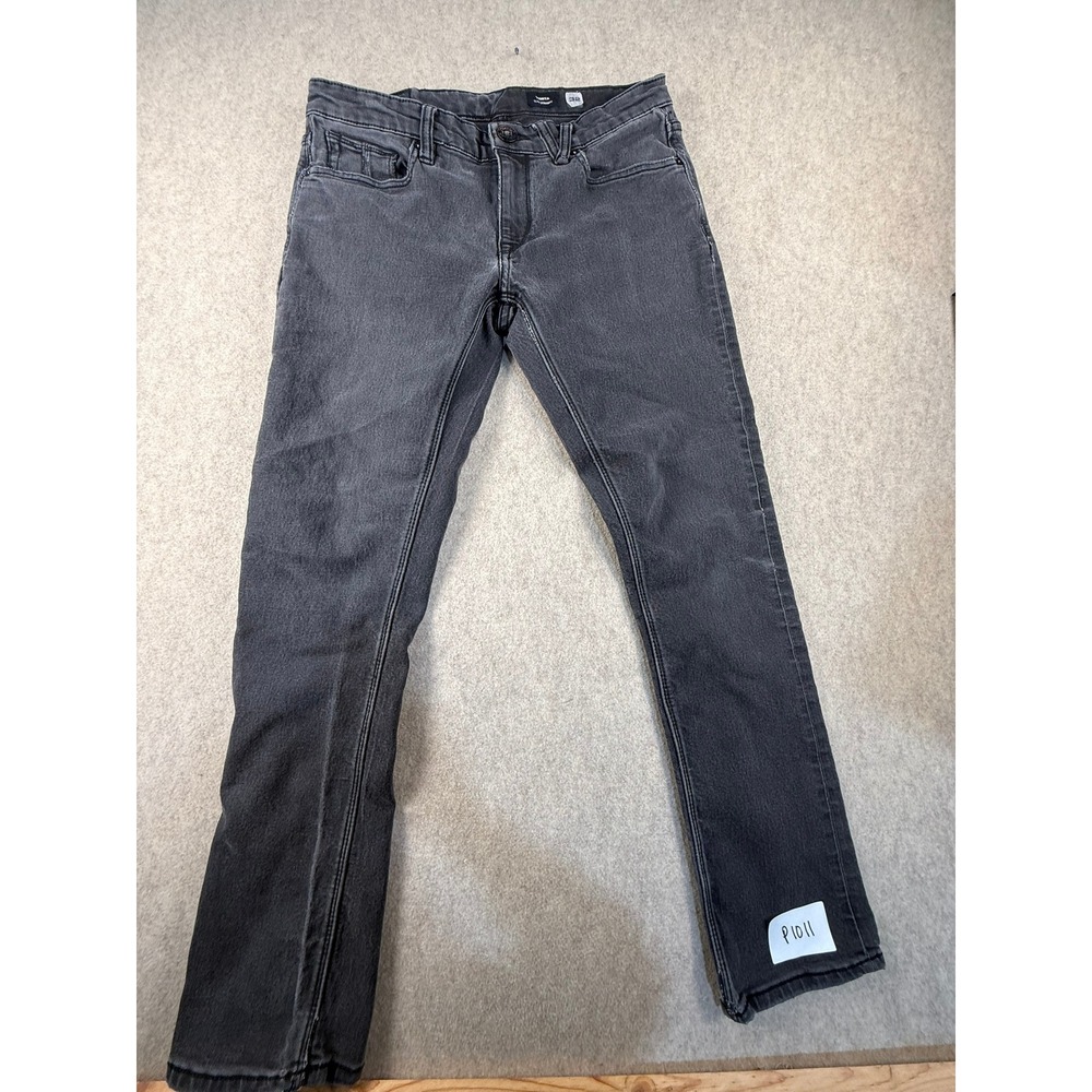 Volcom Vorta Slim Straight Jeans Mens 32 Faded Black Denim